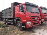 China Rojo usado profesional del poder de HP de los camiones volquete 375 con Max.Speed 75 kilómetros por hora fábrica