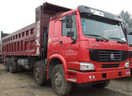 China 12 la rueda 8X4 utilizó los camiones de Howo/los 2dos años 2015 de la producción de los camiones volquete de mano compañía